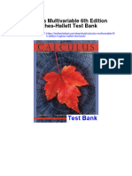 Calculus Multivariable 6th Edition Hughes Hallett Test Bank