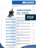 Ficha Técnica Hidrolavadora MPOWER HL3500