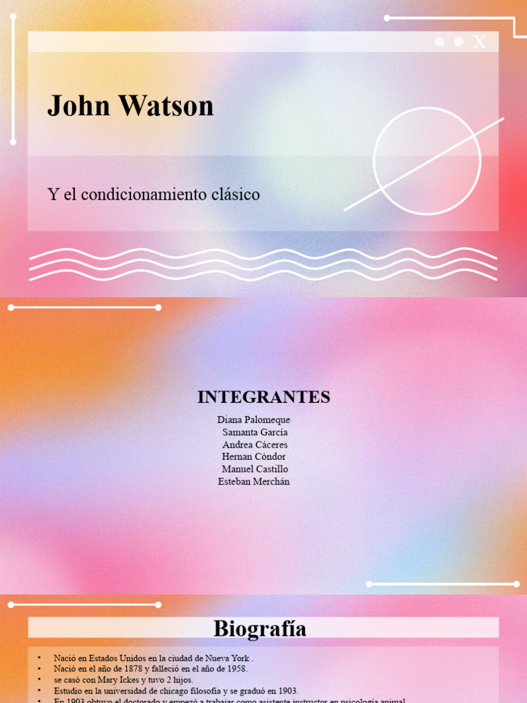 John Watson y el Conductismo | PDF | Behaviorismo | Sicología