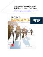 Project Management The Managerial Process 7th Edition Larson Test Bank