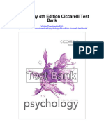 Psychology 4th Edition Ciccarelli Test Bank