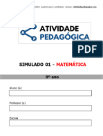 Simulado 01 - Matemática - 9º Ano (Atividadepedagogica - Com) 504