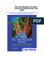 Cell and Molecular Biology Concepts and Experiments 7th Edition Karp Test Bank