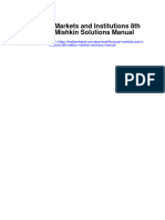 Financial Markets and Institutions 8th Edition Mishkin Solutions Manual