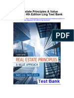 Real Estate Principles A Value Approach 4th Edition Ling Test Bank