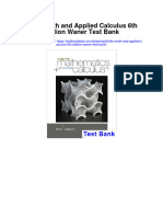 Finite Math and Applied Calculus 6th Edition Waner Test Bank