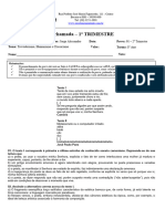 Prova 01 (2 Chamada) - 2° Trimestre - Literatura - 1° Ano