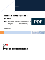 Hadi_2023_Kimia Medisinal I_P4. Hubungan struktur kimia dengan proses ADME (Bagian 3. Metabolisme)
