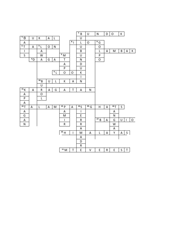 Word Puzzle with Geographical Terms | PDF