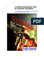Sociology A Brief Introduction 10th Edition Schaefer Test Bank