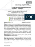 El Método Del Proyecto Creativo Como Medio para Mejorar La Motivación de Aprendizaje de Los Estudiantes