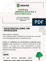 Teorias Fenomenológicas e Existenciais