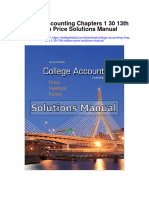 College Accounting Chapters 1-30-13th Edition Price Solutions Manual