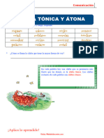 Sílaba Átona y Tónica