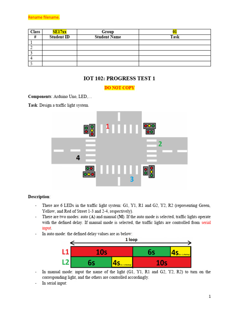 2023 - Fall - Progress Test 1 - 02 - SE17xx - Gy | PDF | Teaching ...