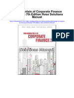 Fundamentals of Corporate Finance Australian 7th Edition Ross Solutions Manual