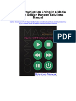 Mass Communication Living in A Media World 6th Edition Hanson Solutions Manual