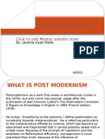 Postmodernism and Television: Click To Edit Master Subtitle Style