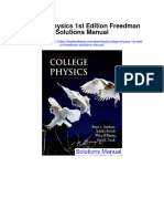 College Physics 1st Edition Freedman Solutions Manual