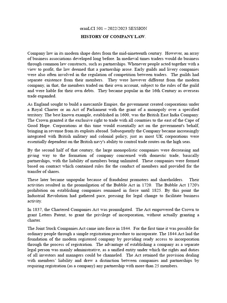 History of company law y pdf