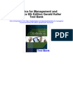 Statistics For Management and Economics 9th Edition Gerald Keller Test Bank