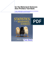 Statistics For The Behavioral Sciences 3rd Edition Privitera Test Bank