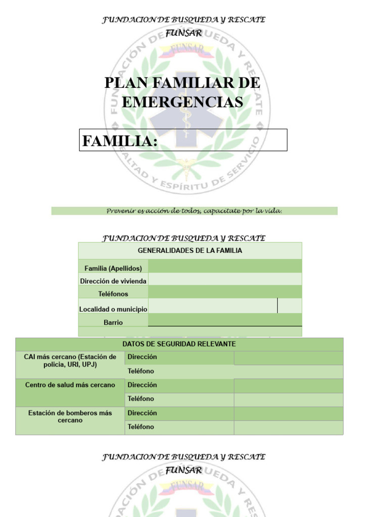 Plan Familiar de Emergencias | PDF