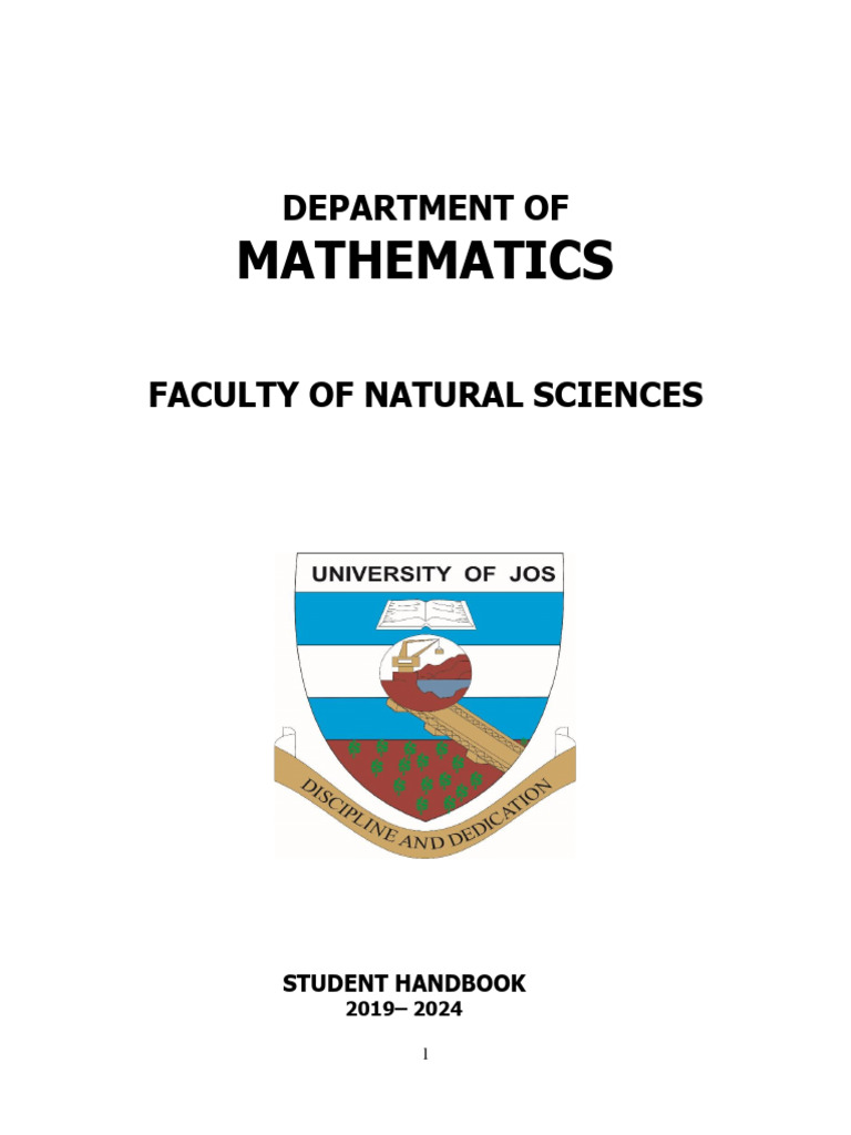 Departmental handbook mathematics pdf