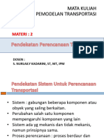 Kuliah 2. Pendekatan Perencanaan Transportasi