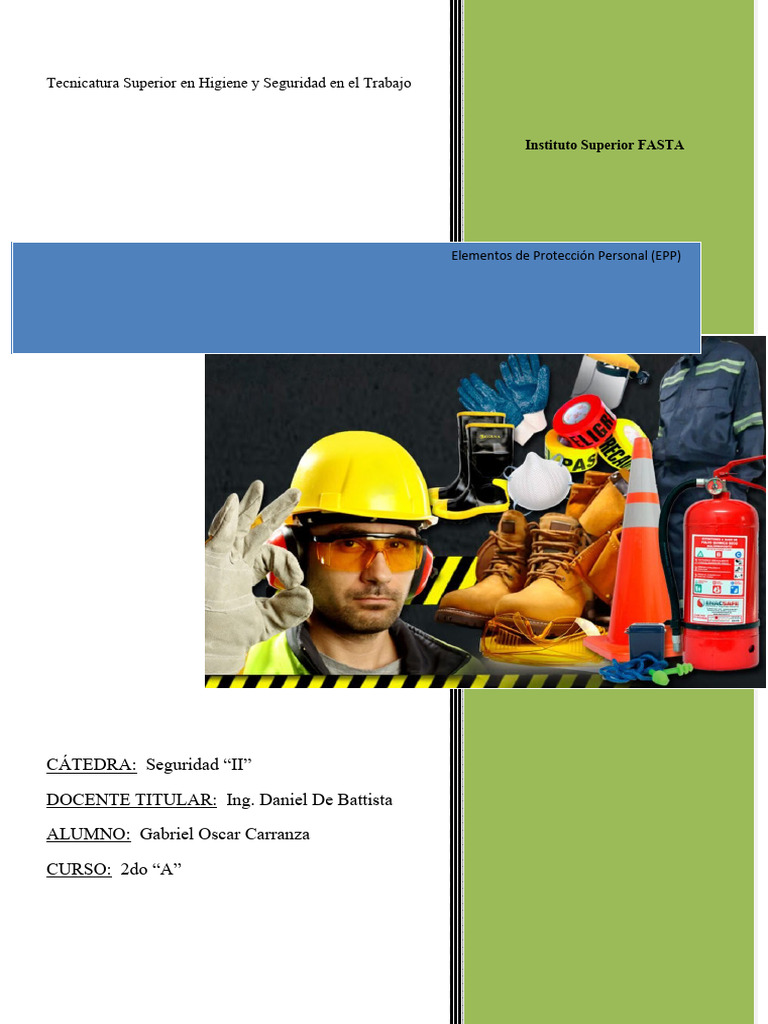Epp Seguridad Trabajo Final PDF