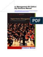 Supervisory Management 9th Edition Mosley Solutions Manual