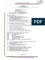 Worksheet Present Continuous (1) - Dikonversi