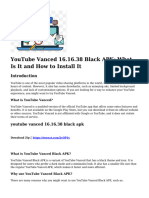 Youtube Vanced 16.16.38 Black Apk: What Is It and How To Install It