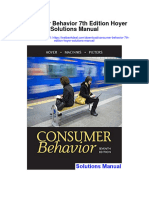 Consumer Behavior 7th Edition Hoyer Solutions Manual
