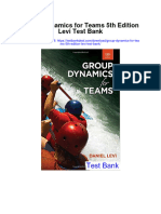 Group Dynamics For Teams 5th Edition Levi Test Bank