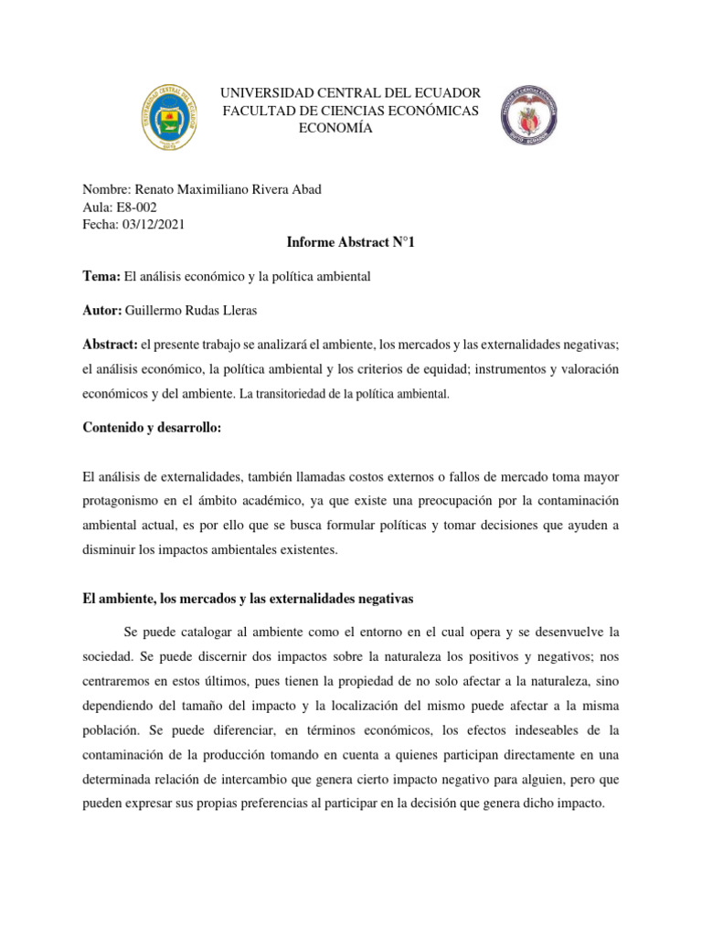 Abstract 01 Renato Rivera | PDF | Exterioridad | Entorno natural