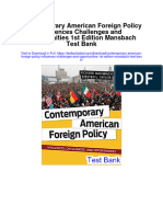 Contemporary American Foreign Policy Influences Challenges and Opportunities 1st Edition Mansbach Test Bank