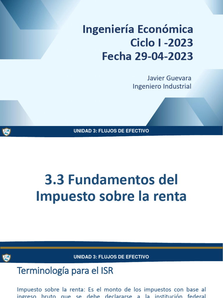 Fundamentos Del Impuesto Sobre La Renta | PDF | Impuestos | Impuesto ...