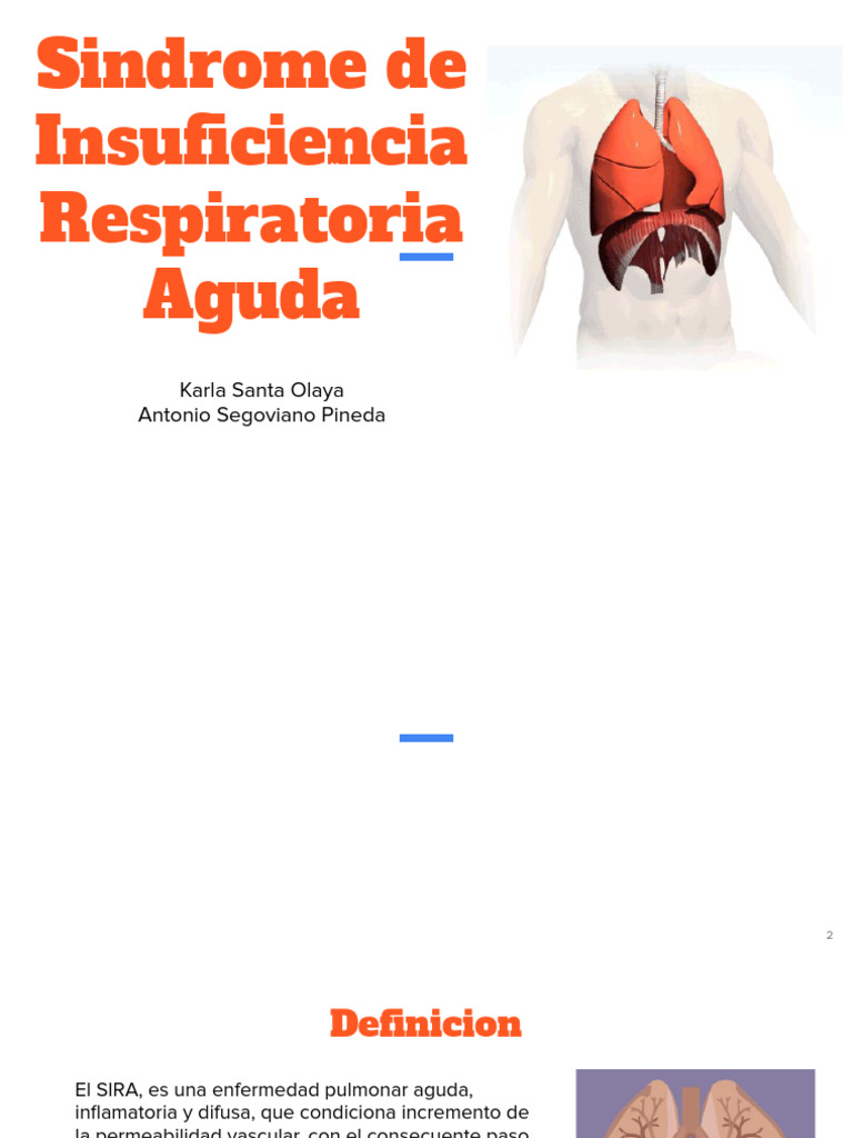 Sindrome de Insuficiencia Respiratoria PDF Inflamación Medicina