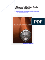 Corporate Finance 1st Edition Booth Solutions Manual