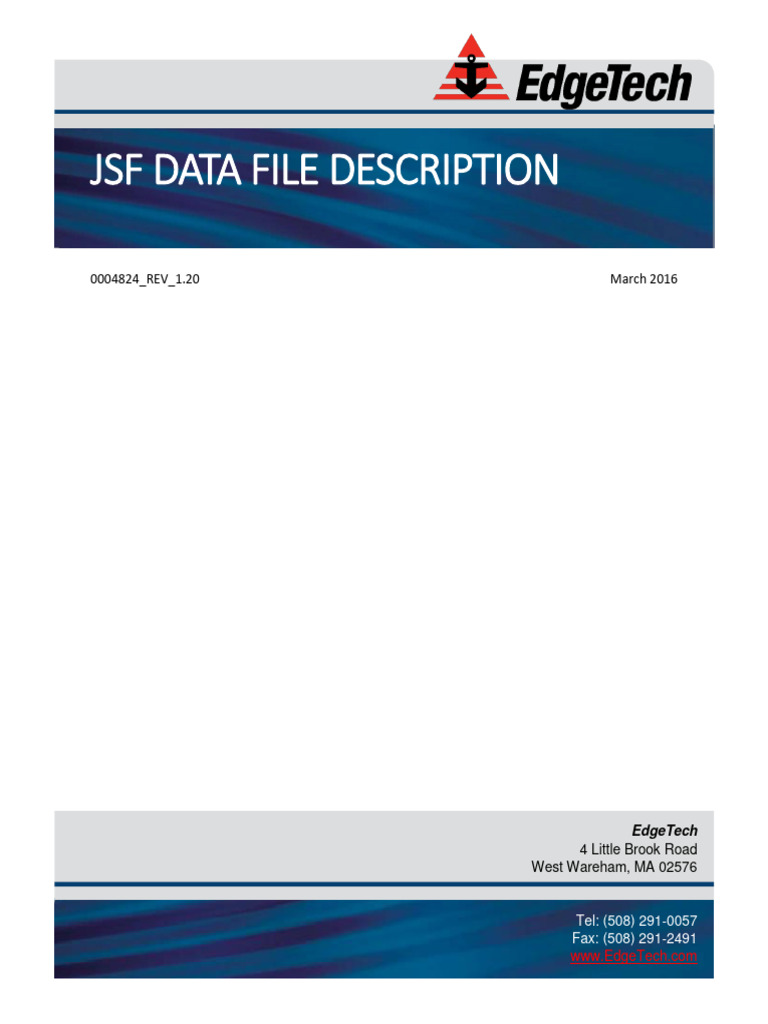 EdgeTech JSF DATA FILE Description 0004824 - Rev - 1 - 20 | PDF ...