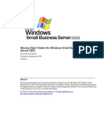 SBS 2003-Moving Data Folders for Windows Small Business Server 2003
