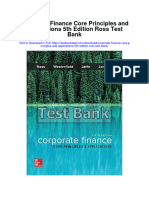 Corporate Finance Core Principles and Applications 5th Edition Ross Test Bank