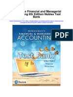 Horngrens Financial and Managerial Accounting 6th Edition Nobles Test Bank