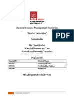 Human Resource Management Report On Godr