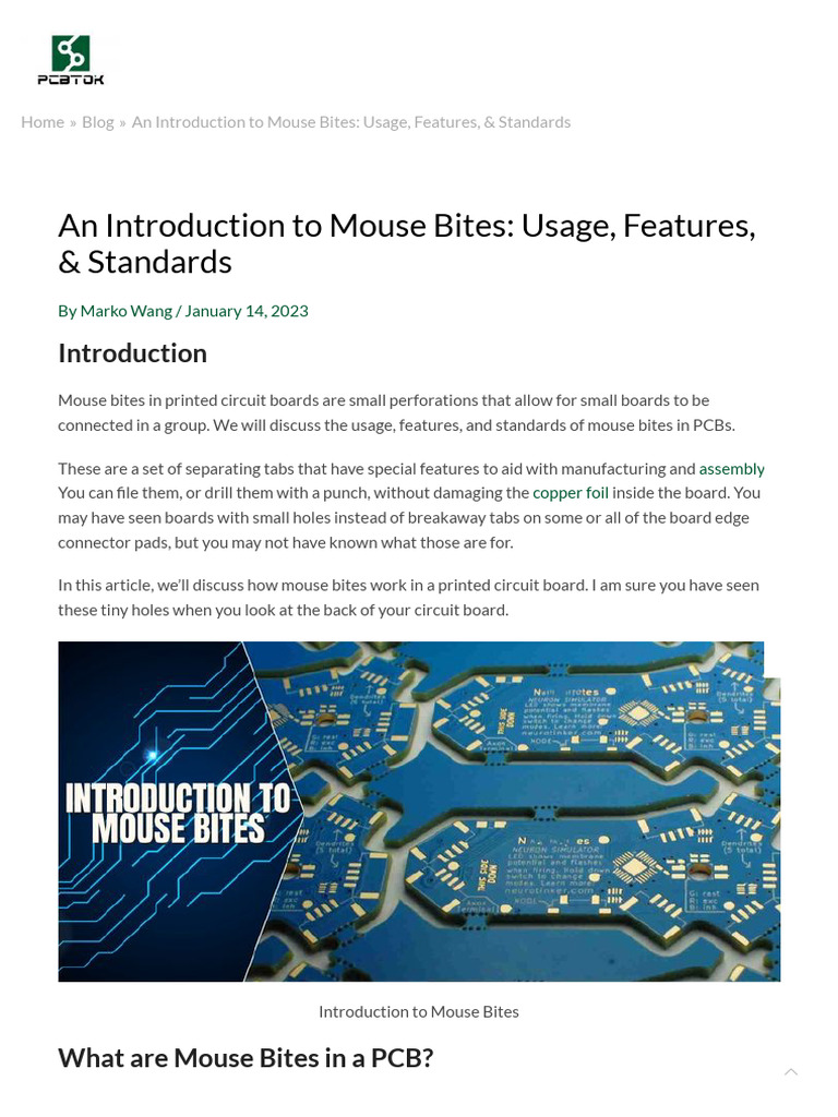 Understanding Mouse Bites in PCBs | PDF | Printed Circuit Board ...