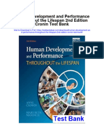 Human Development and Performance Throughout The Lifespan 2nd Edition Cronin Test Bank
