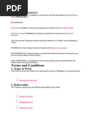 Freelance Contract
