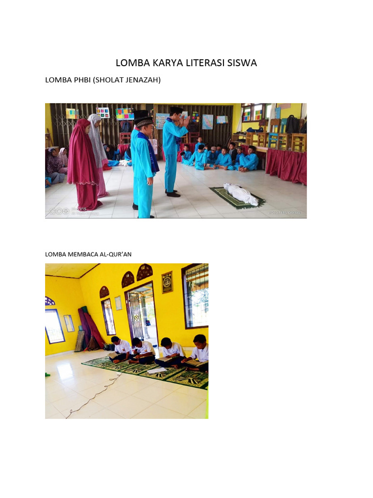 Lomba Karya Literasi Siswa Akreditasi Pdf