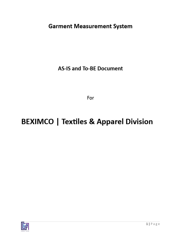 Garments Measurement System New | PDF